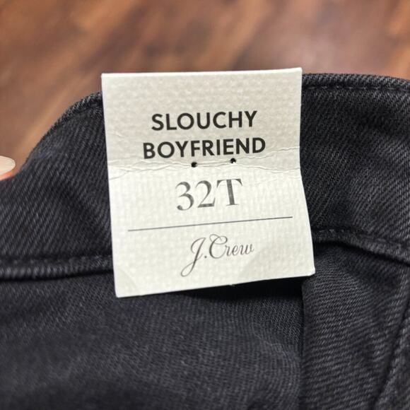NWT J.CREW Slouchy Boyfriend Jeans in Washed Black SZ 14T - Picture 10 of 13